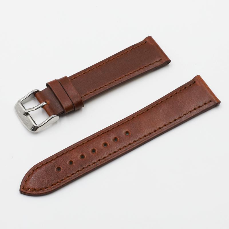 Onthelevel 18 19 20mm Leather Skin Watch Strap 22mm 24mm Soft Black Blue Brown Watchband With Quick Release Bar Wristband #E