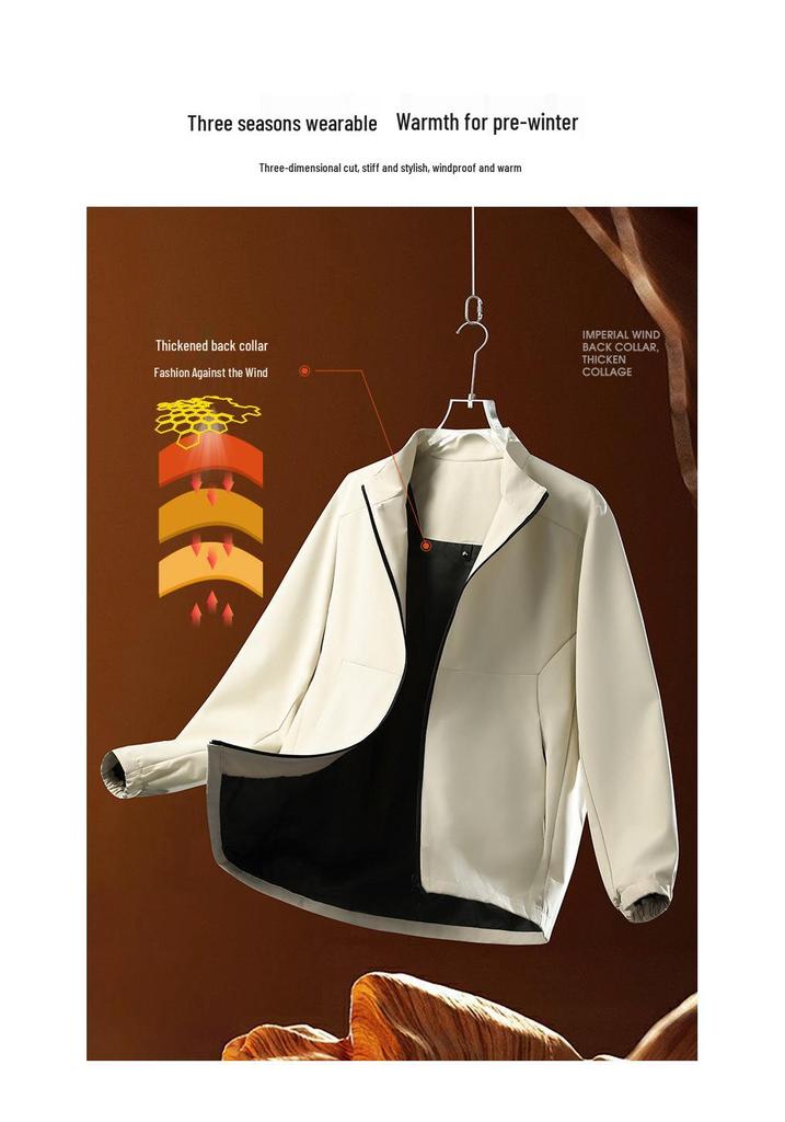 Custom Logo Business Jacket: Thin Style Stand-Up Collar Trench Coat Outerwear for Autumn/Winter – Made-to-Order Group Uniform