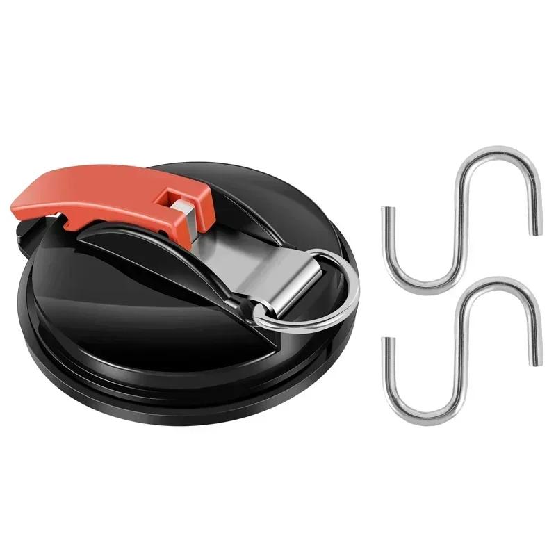 

1/4PCS Vacuum Suction Cup Anchor with Fixed Hook Suction Cup Hook for Heavy-Duty Car Watch Strap Suitable for Car Bathroom