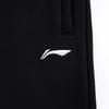 Li-Ning Solid Color Fleece Elastic Waist Loose Straight Leg Knit Sports Pants Men Bottoms Black AKLUE29-1