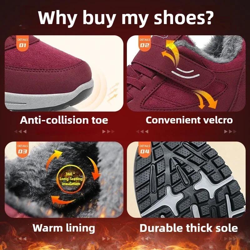 Fashion Boots Woman Snow Casual Shoes Women Warm Ladies Shoes Plus Size Ankle Boots Keep Warm Women's Winter Footwear Botas Mujer