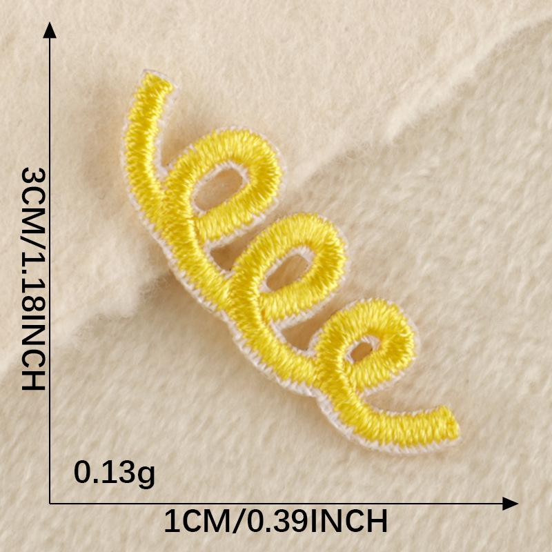 Original Cartoon Embroidery Patch: Korean Wappen Telephone Line Candle DIY Cloth Accessories Sticker