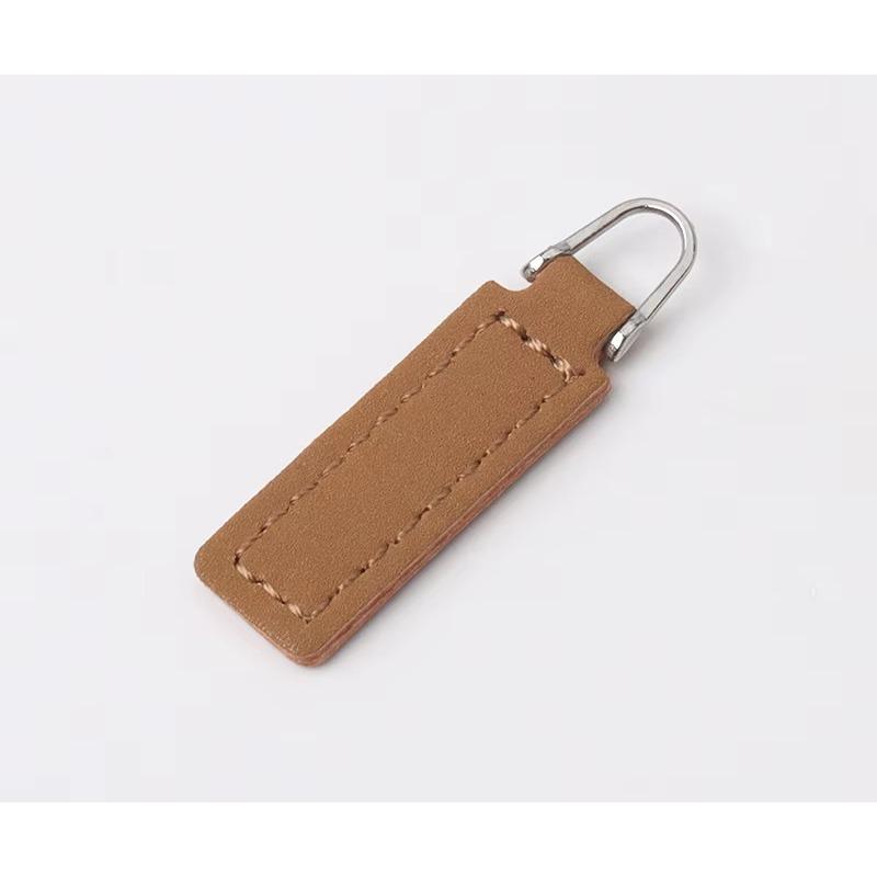 5Pcs Fashionable Zipper Pullers Solid Color PU Detachable Zipper Pullers Bag Clothing Zipper Puller
