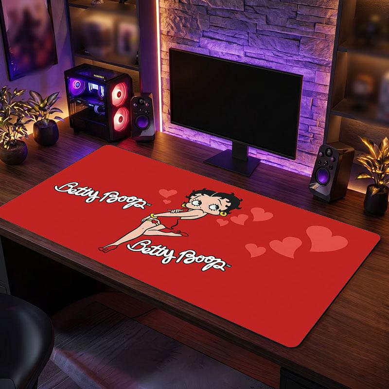 Big Mouse PadBetty Boop Extended Soft Desk Mat Gaming Office Computer Table Decor Mat