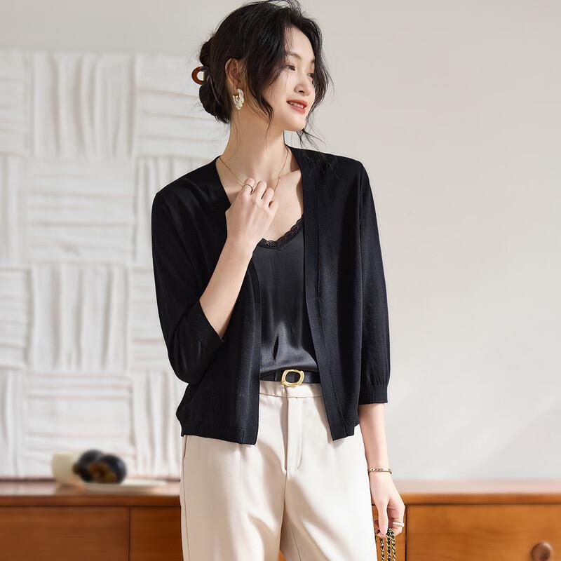 Srcr Women's Silk Blend Short Knit Cardigan