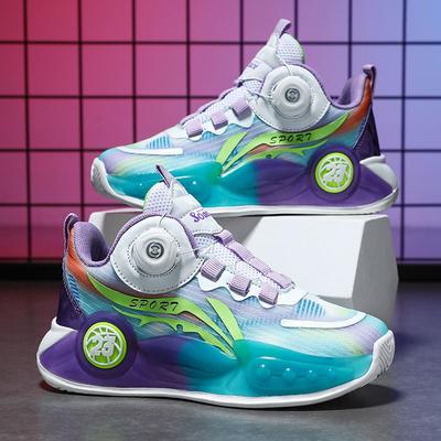 Children's Basketball Shoes Professional Training Boy Resilient Shock Absorbent Anti-slip Youth Breathable Mesh Combat Boots