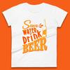 Save Water Drink Beer Halloween Horror Scary Beer Drinking Party Womens Tee T Shirt Mens Tops Unisex Top