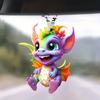 Cartoon Colorful Acrylic Rearview Mirror Decorative Pendant For Car Accessory Interior