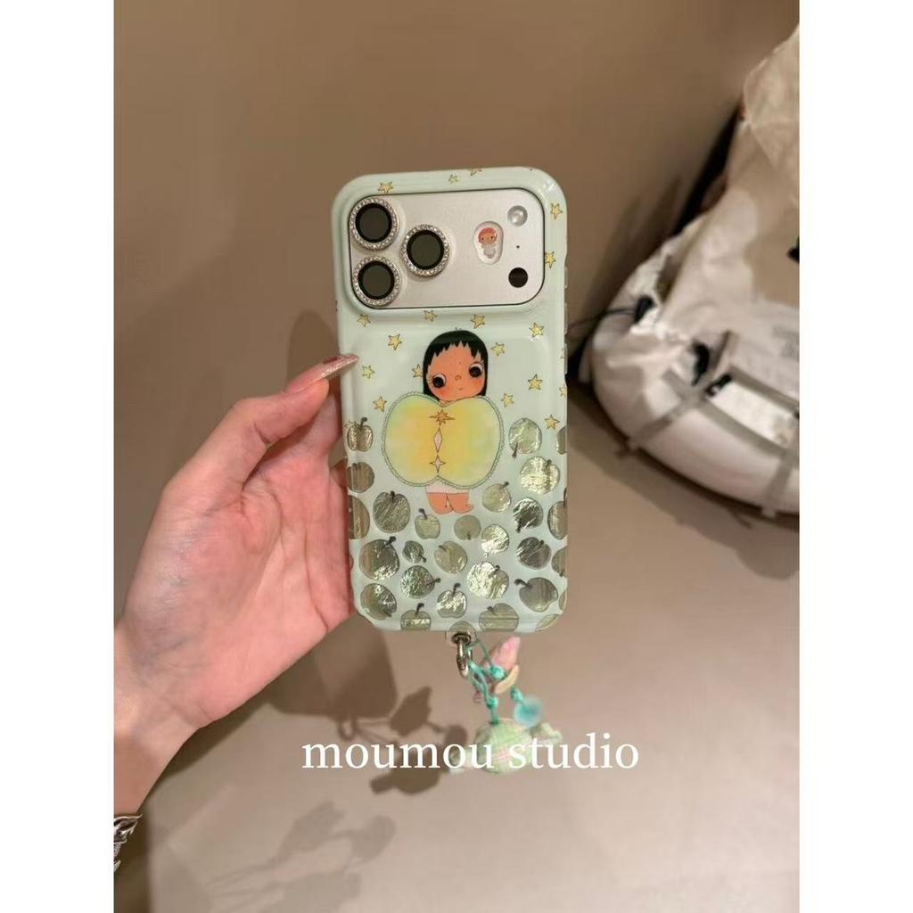ins Korean green Apple Xiaoyu is suitable for Apple iPhone17promax mobile phone case 16pro women's 15.