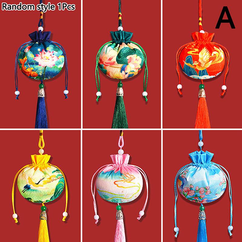1 PCS Portable Chinese Style Sachet Creative Flower Pattern Car Ornaments Simple Antique Embroidery Bag