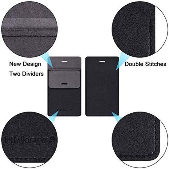 Wisdompro chest pocket pen case lab coats dress shirts protectorguard holder ink leakagestain prevention PU leather set 3 black.