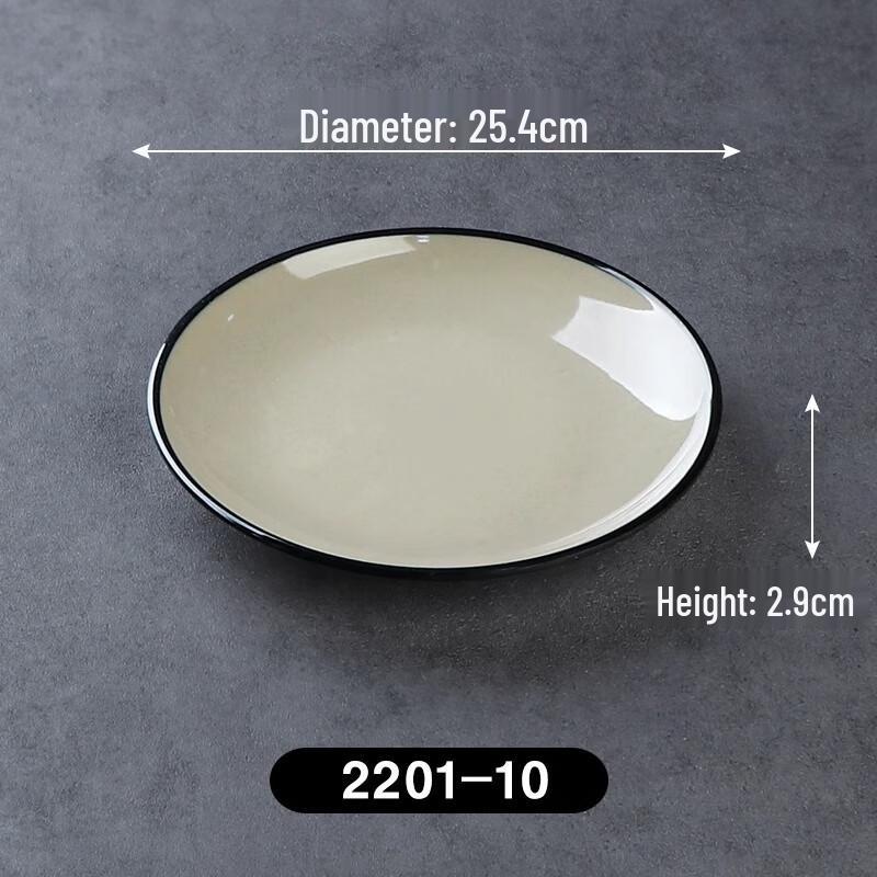 Round Melamine Commercial Dining Plate (10-Pack)