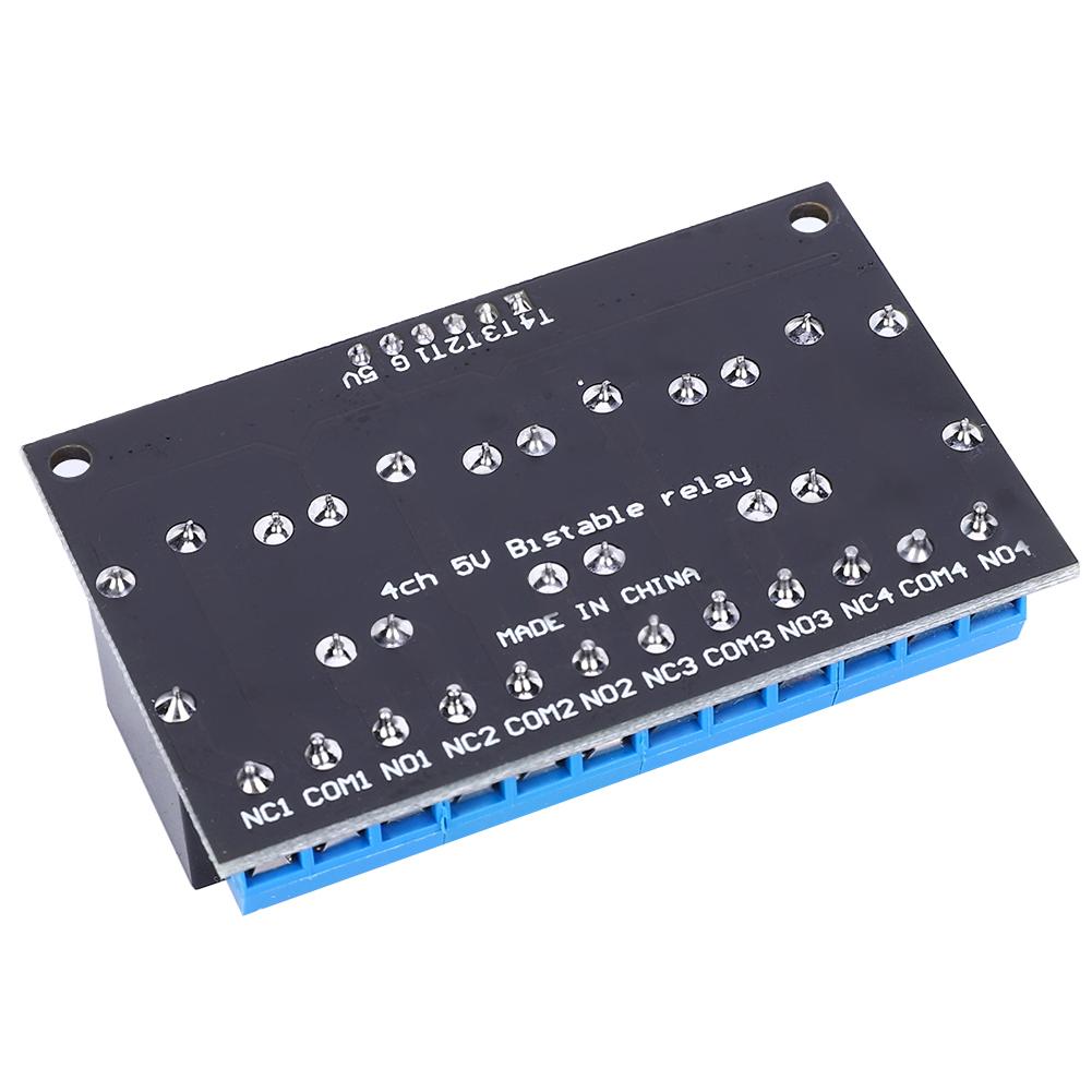 4-Channel Bistable Self-Locking Relay Module Button MCU Low-Level Control  5V Accuracy Low Level Relay Module Relay Module
