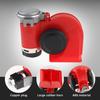 12V 150dB Train Sound Electric Air Horn Loud Kit with Compressor Wiring Harness Button Red for Truck Car Motorcycle