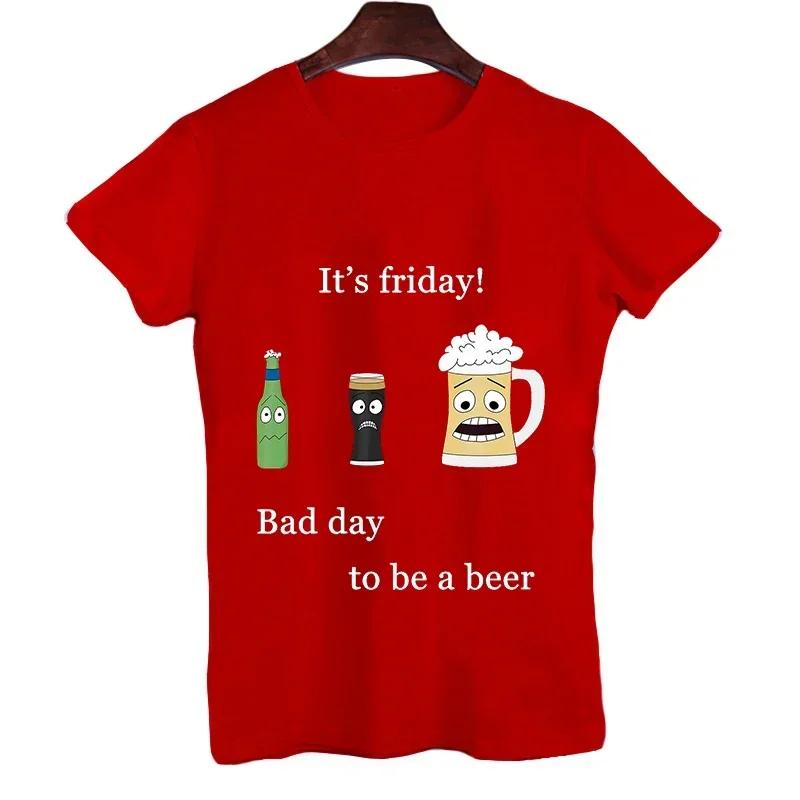 2023 Men's T-shirt It's Friday Bad Day To Be A Beer Funny Men T-shirt Men's Top Brand New Brand Men T-shirt Short Sleeve Tees