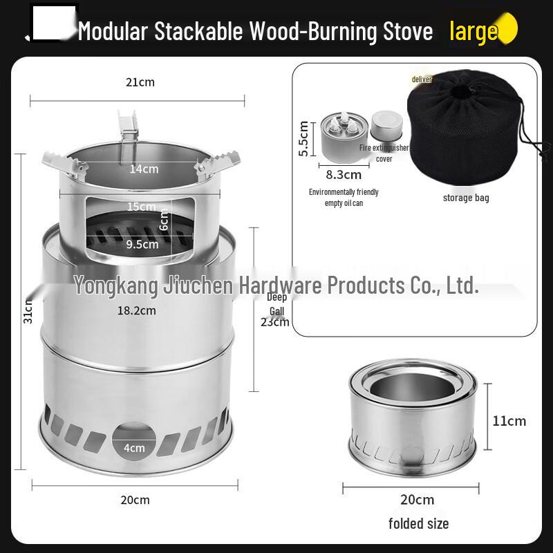 ZISIZ Portable Folding Camping Wood Stove