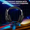 3.5mm Gaming Headphone, Over Ear Game Headset, Noise Cancellation Earphone with Mic, LED Light, Volume Control for Laptop, Tablet, Mobile Phones, Desk
