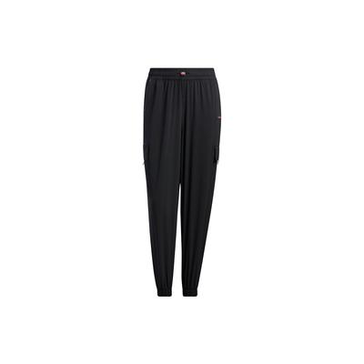 Neo Embroidered Logo Loose Fit Mid Rise Stretch Knit Sports Pants Women Bottoms Black H16283