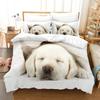 2014 Cute Dog Bedding Set Single Twin Full Queen King Size Pet Dog Bed Set Teenager Bedroom Duvetcover Sets 3D Print
