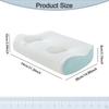 Ear Pillow with Holes for Earplugs and Headphones Neck Support Memory Foam