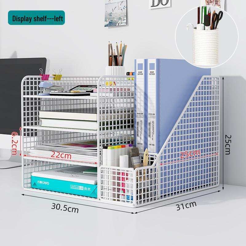 Multi-Layer Office Desk Organizer and File Storage Rack