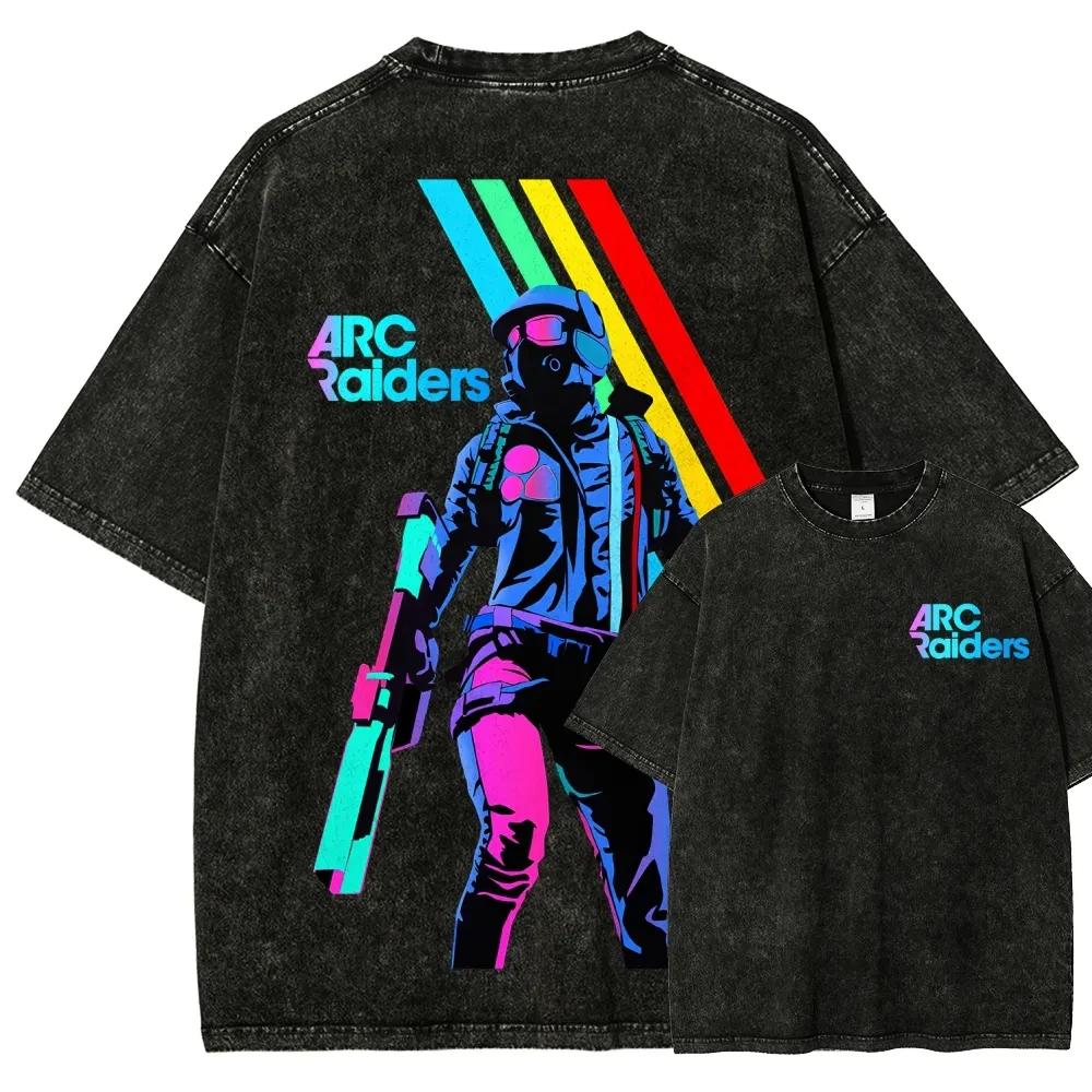 New Science Fiction The Shooting Game ARC Raiders Graphic Print Tshirt Unisex Women Fashion Oneck Cotton Tee Oversized Casual Top