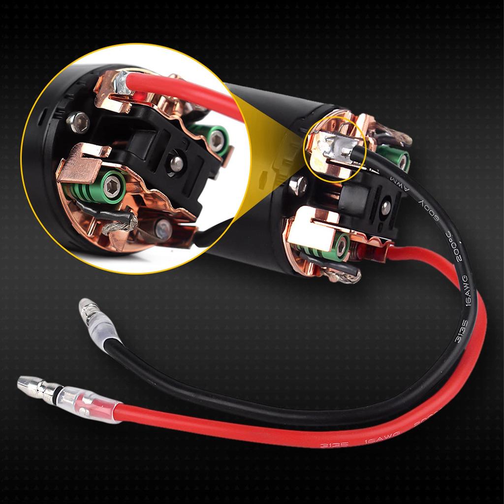 Brushed Motor/ESC Combo 540 21T Brushed Motor and 65A Waterproof Green Brushed ESC for Traxxas and Tamiya