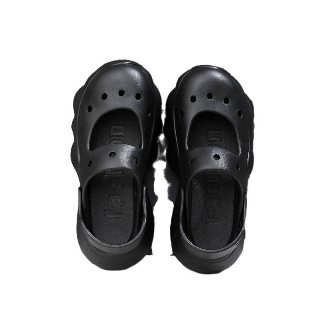 Novedad de verano, zapatillas de tacón alto para niñas, Material EVA, prendas de vestir antiolores, zapatillas informales de moda con suela gruesa