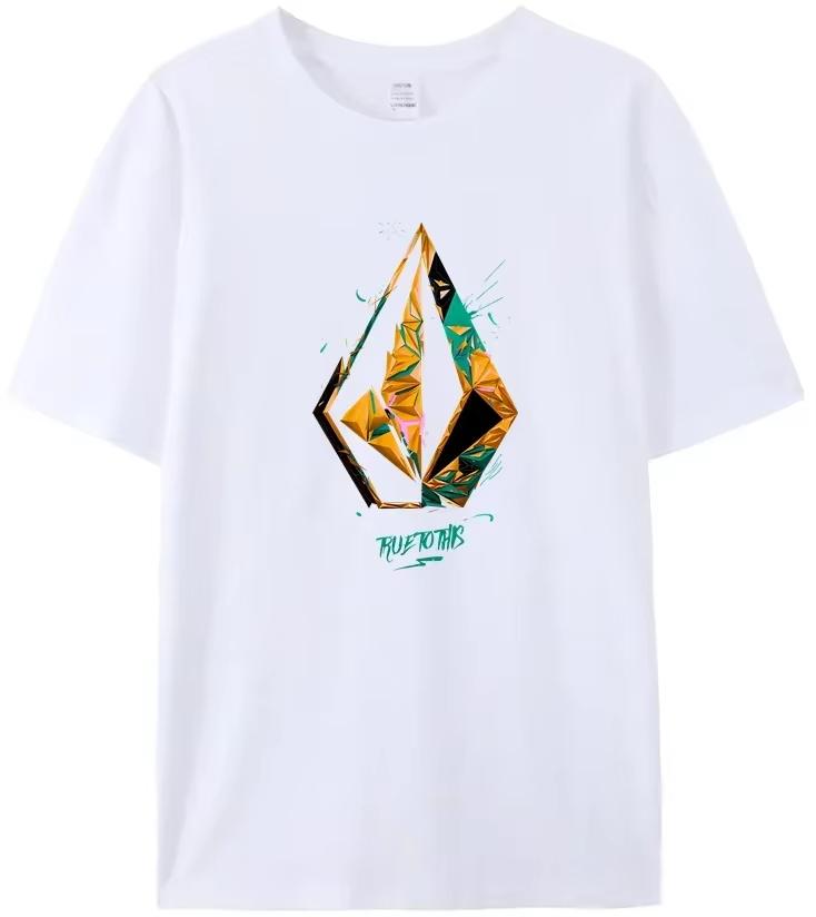Hot Selling Volcom Obsidian Summer T-Shirt for Men in 2025, Comfortable and Fashionable Short Sleeved High-Quality pro choice