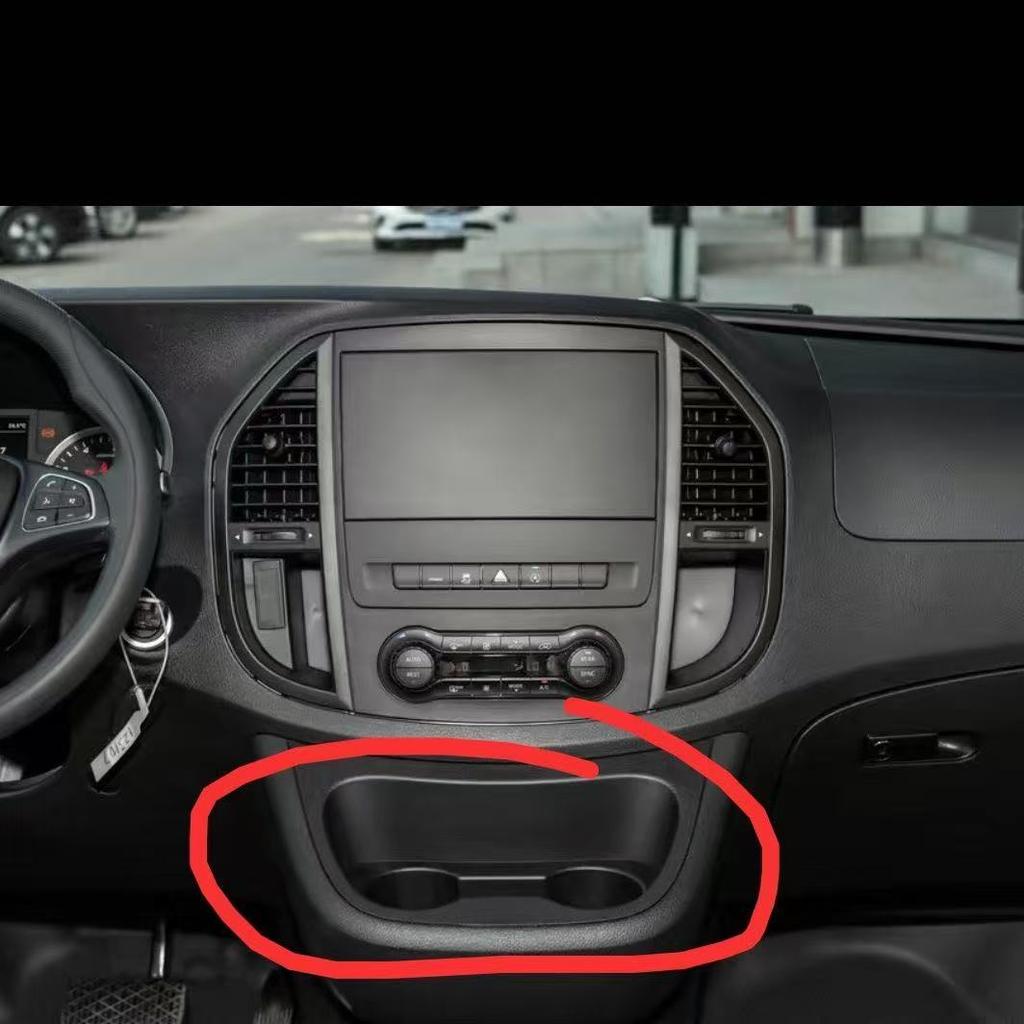 A44768008319051 For Mercedes-Benz V-Class Vito W447 New Center Control Water Dual Cup Holder with Frame Kit ABS car accessories
