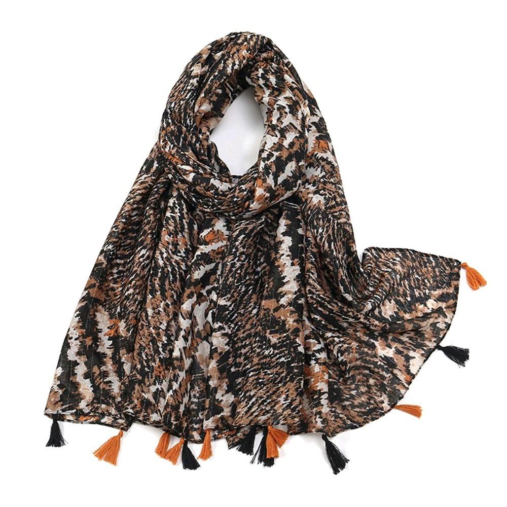 Big Size Tassel Shawl Breathable Muslim Headband Casual Beach Long Scarf  For Woman Fashion