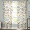 Spring Flowers Hydrangeas Sheer Curtains Transparent Voile Tulle for Bedroom Window Holiday Decoration