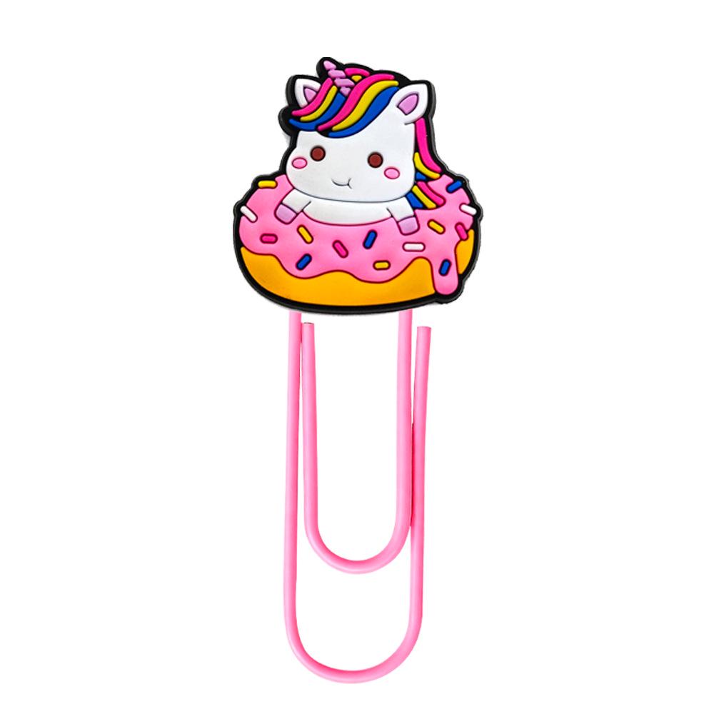 Large Unicorn Paperclip - Creative Cute U-shaped Cartoon PVC Bookmark
