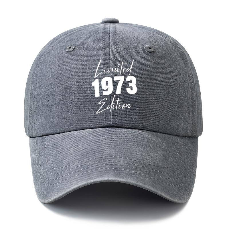 Unisex Fashionable and Versatile Printed 1973 Baseball Cap Outdoor Lightweight Trucker Baseball Cap Suitable for Outdoor