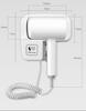 High-Power Wall-Mounted Hotel Hair Dryer with Punch-Free Installation and Customizable Logo