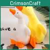 Goose White Cuddly Plush Toy Cute Sleeping Stuffed Doll Kids Decoration Gift