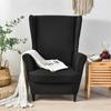 Copripoltrona Elasticizzato con Schienale Alato Tinta Unita Antipolvere Copridivano Wingback Singolo Schienale Inclinato Copripoltrona con Copricuscino
