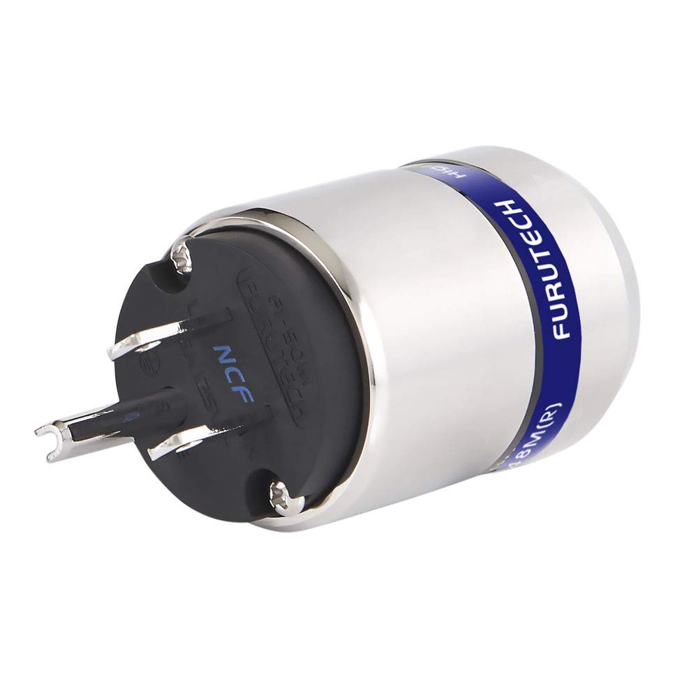 FURUTECH Grade Power Plug 125V FI-48M-NCF(R) High-End 3-Pin [Rhodium Plated] (15A AC)