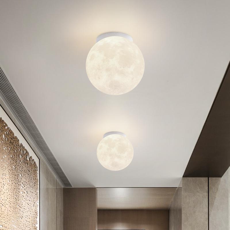 Modern Minimalist Large Creative Moon Ceiling Light for Children's Room & Bedroom