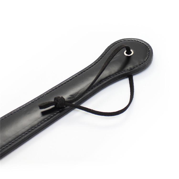 Black Long Leather Paddle - Erotic Hand-Clapping Spank Tool for Adult Discipline & Training