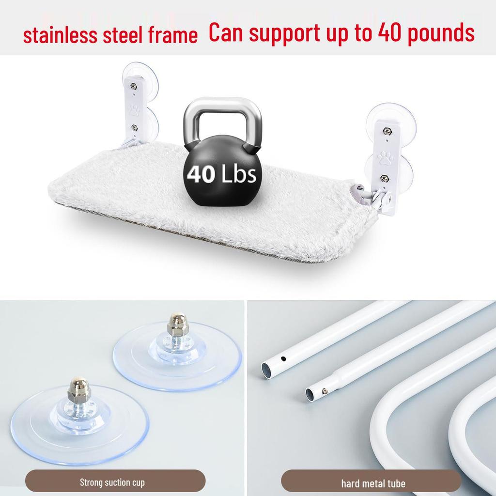Four Seasons Foldable Cat Hammock: Window Suction Cup Floating Bed