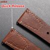 Vintage Brown Genuine Leather Watch Band Quick Release Retro Oil Wax Calfskin Strap for Seiko for Rolex 18mm 20mm 22mm Wristband