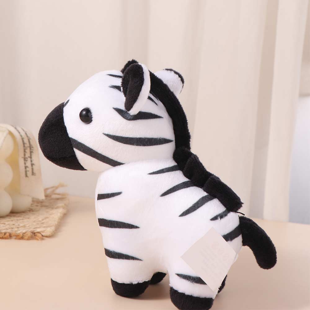 Stuffed Animal Giraffe Pendant Cartoon Animal Donkey Small Doll Horse Key Ring  Birthday Christmas