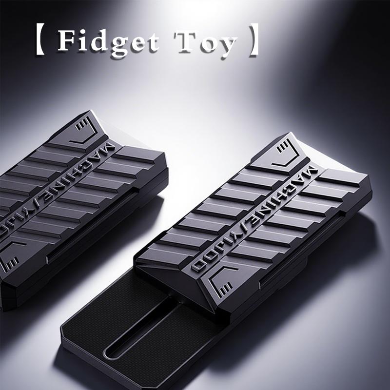 Edc Fidget Toy Metal Rotation Fidget Slider - Magnetic Push Toy For Stress Relief & Adhd Focus - Fingertip Spinner Gift