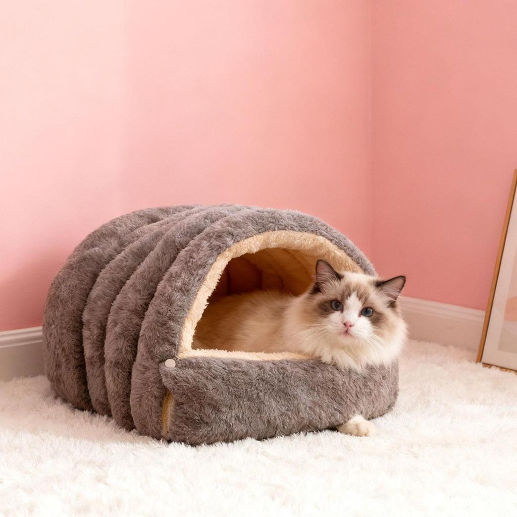 Cat Cave Bed Pet Sleeping Bag Winter Comfortable Warm House Cushion for Pet Supplies Small Dogs Indoor Cats Playing Relaxing