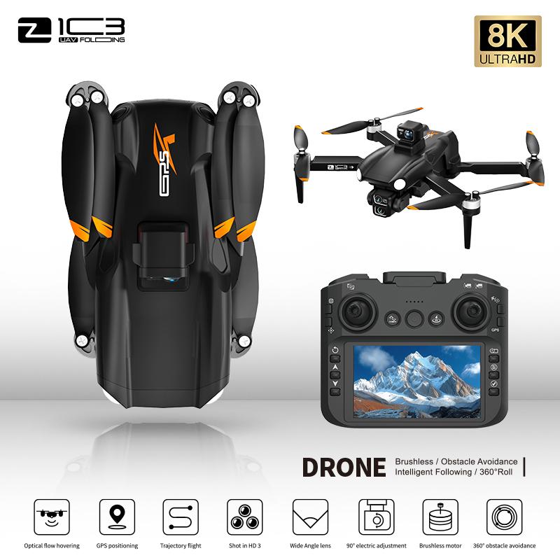 2026 New GPS Z103 Drone 360° Obstacle Avoidance Professional 8K Three Axis Self Stabilization HD Camera Brushless RC Folding Quadcopter Toy Gifts