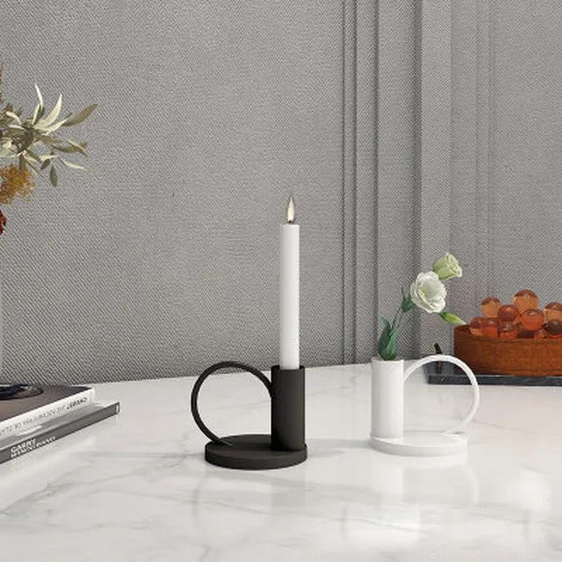 Nordic Style Candlestick Geometric Candle Holder Wedding Festival Decor Home Dinner Table Decoration Candle Stand