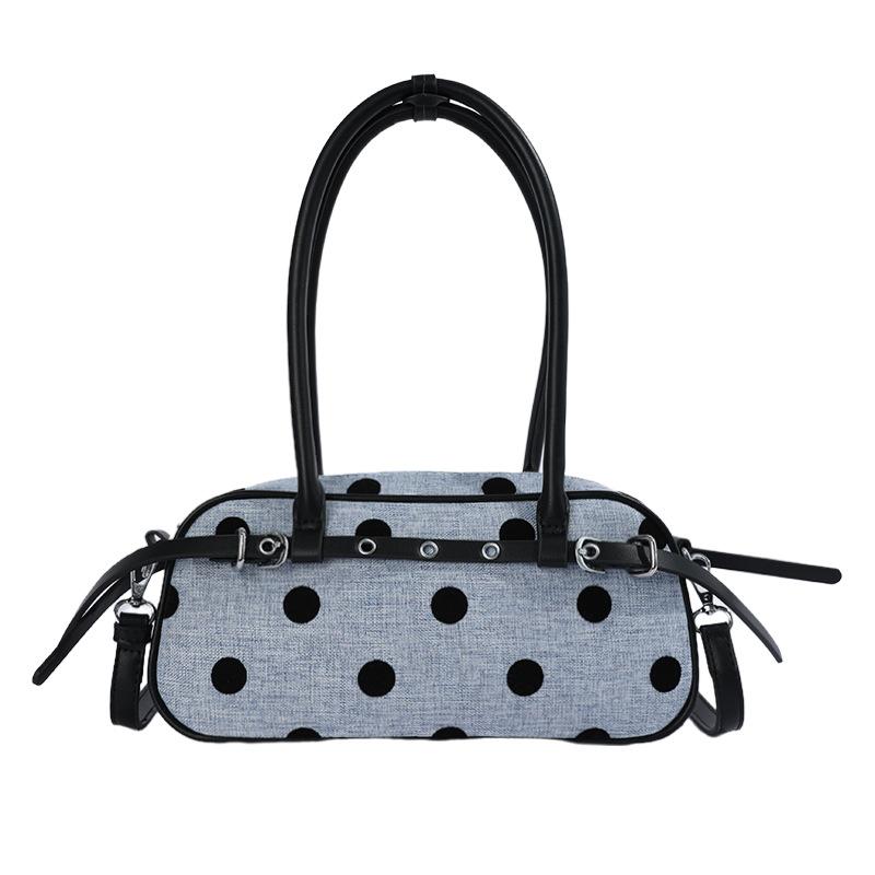 Boston Pillowcase Fashion Trendy Women s Single Shoulder Underarm Bag джинсовый синий