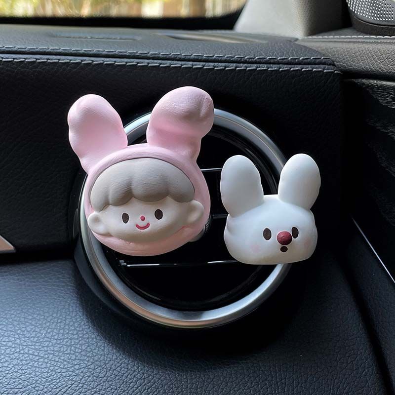 

Cute Bunny and Bear a Zhuo Car Air Vent Clip Aromatherapy Car Decoration Cartoon Diffuser Stone Car Interior Fragrance Rabbit Other notes