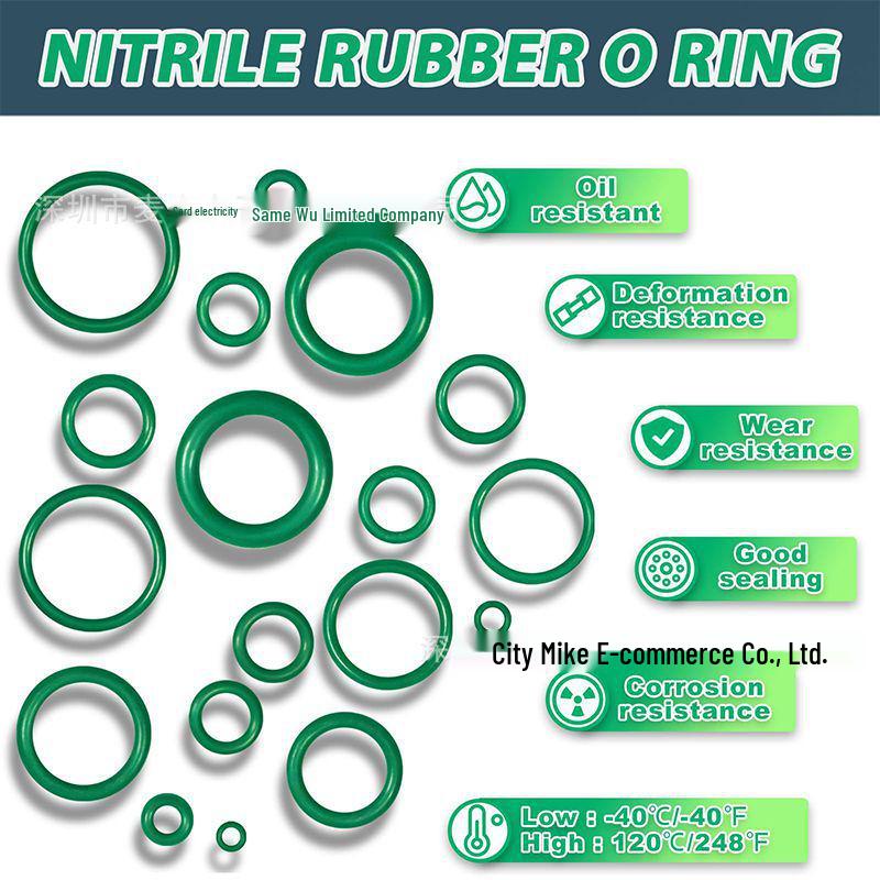 595-Piece Nitrile O-Ring Kit for Car Air Conditioning Compressor Sealing